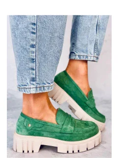 Dámske topánky na vysokej platforme UK132P Green - Seastar