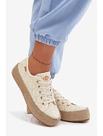 Čipkované tenisky LCW-26-31-4328 béžové – Lee Cooper