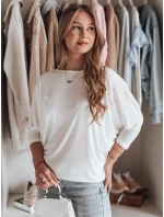 Dámska oversize maslová blúzka s príveskom LUZVIA ecru FashionStreet RY2771