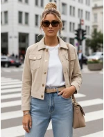 FashionStreet dámska semišová béžová bunda TY5574