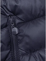 Tmavě modrá prošívaná dámská zimní bunda s kapucí model 21245953 - W COLLECTION Tmavě modrá prošívaná dámská zimní bunda s kapucí model 21245953 - W COLLECTION