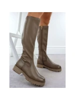 Dámske topánky na platforme khaki Potocki 25-12729