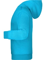 JN Dětská mikina s kapucí 02. turquoise model 22414132 - Daiber