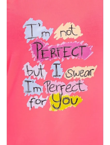 růžová halenka s potiskem model 18742970 - K-Fashion růžová halenka s potiskem model 18742970 - K-Fashion