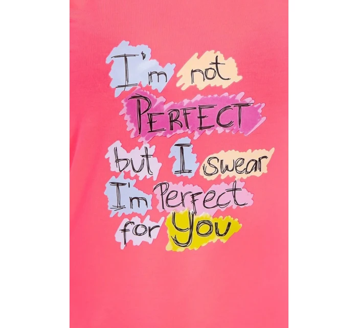 růžová halenka s potiskem model 18742970 - K-Fashion růžová halenka s potiskem model 18742970 - K-Fashion