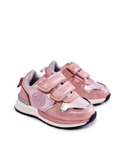 Dziecięce Buty Sportowe Rzepy Memory Foam System Big Star KK374180 Różowe