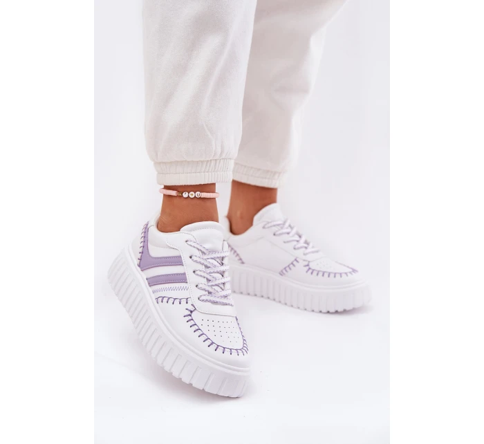 Dámské Tenisky Na Platformě Fialové model 21687825 - Boto Dámské Tenisky Na Platformě Fialové model 21687825 - Boto