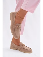 Dámské mokasíny béžové s přezkou Belinae