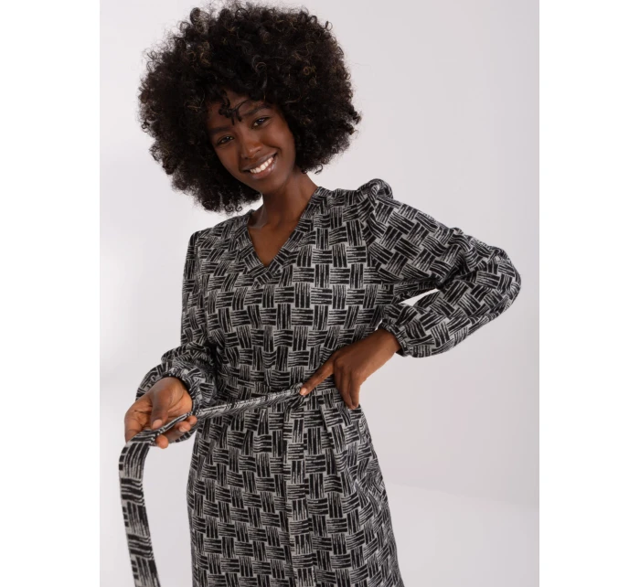 Šaty LK SK 509474 2.55P sivá čierna