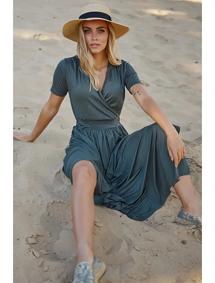 Dámské šaty model 18921857 Khaki - Makadamia Dámské šaty model 18921857 Khaki - Makadamia