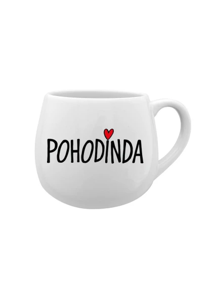 POHODINDA - biely keramický hrnček 300 ml