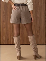 Dámske sukne-šortky z manšestru s opaskom Fango FashionStreet SY0606 Dámske sukne-šortky z manšestru s opaskom Fango FashionStreet SY0606