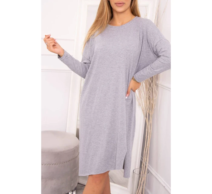 model 18749410 šedé šaty - K-Fashion