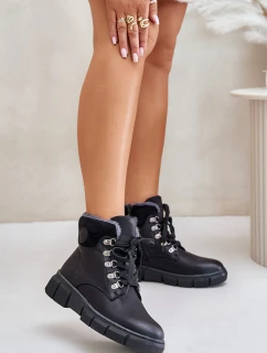 Dámské Zateplené Boty Na Zip Černé model 21675438 - Boto
