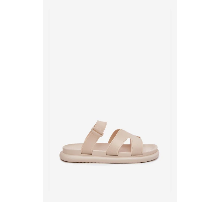 Dámské Gumové Klapky S Páskem Béžové model 21702749 - Boto