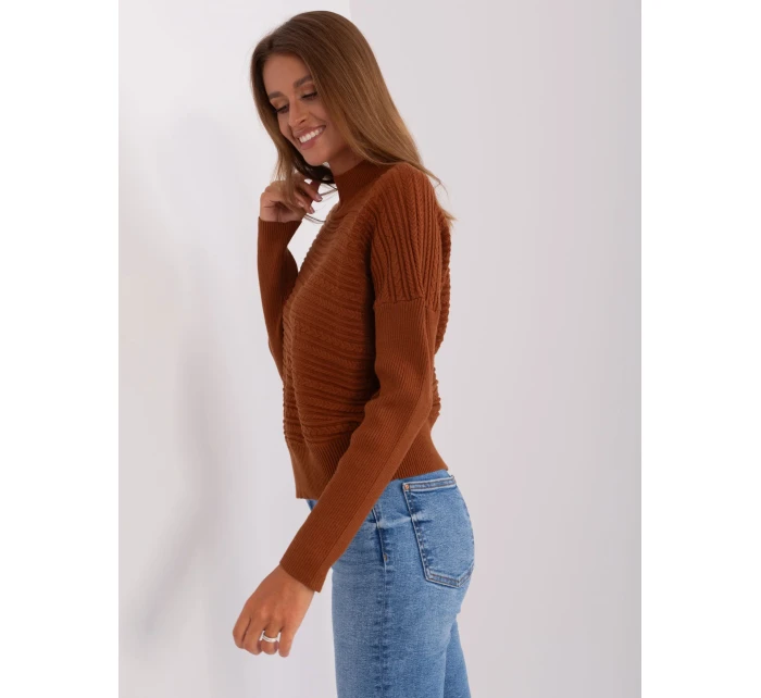 Sweter AT SW model 18895614 brązowy - FPrice Sweter AT SW model 18895614 brązowy - FPrice