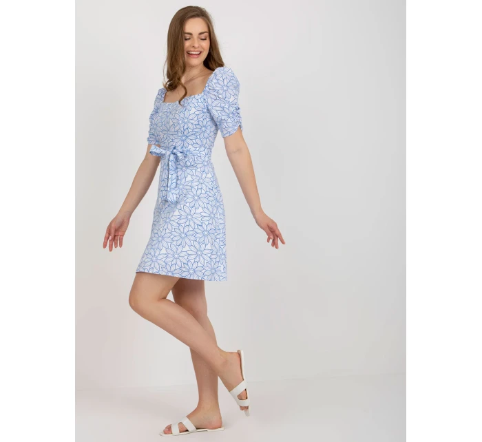 LK SK 509002 šaty.03P biela a modrá