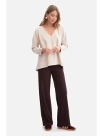 Pletený svetr s výstřihem do V model 21379910 - BeWear