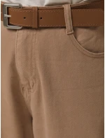 Dámské džíny s páskem mom fit béžové Dstreet model 21996306 - FashionStreet