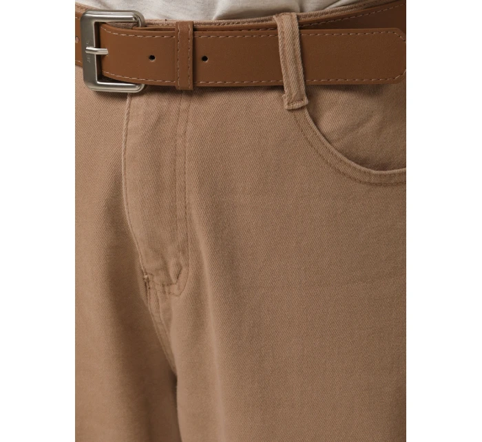 Dámské džíny s páskem mom fit béžové Dstreet model 21996306 - FashionStreet