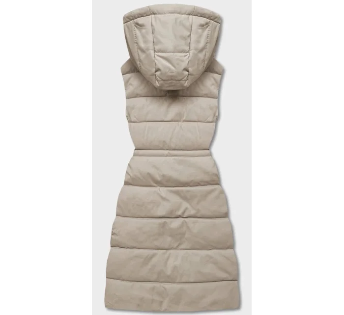 Dámska mikina bez rukávov v béžovej farbe (CAN-860)