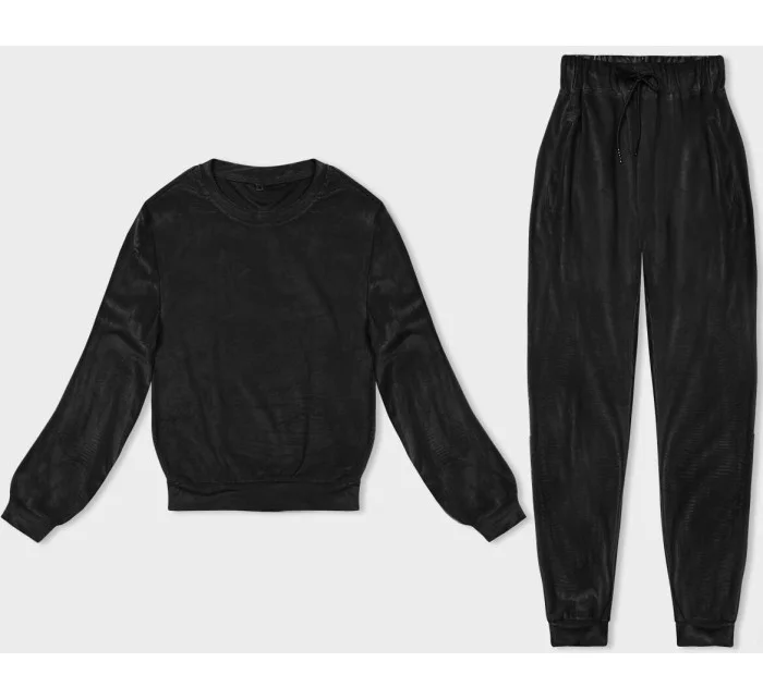 Černá dámská velurová souprava model 18973574 - J.STYLE Černá dámská velurová souprava model 18973574 - J.STYLE