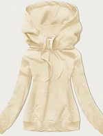 Dámska tenká klokanová mikina v ecru farbe (W06-67+132)