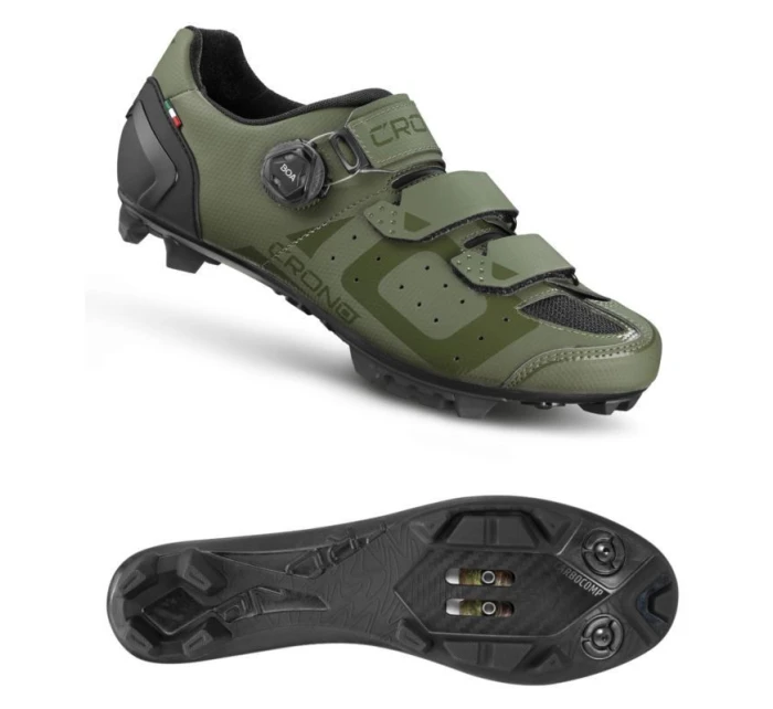 buty MTB model 21845203 zielone 46 kompozyt - Crono