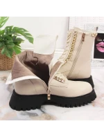 Zateplené kožené topánky s reťazou Artiker W HBH40 Zateplené kožené topánky s reťazou Artiker W HBH40