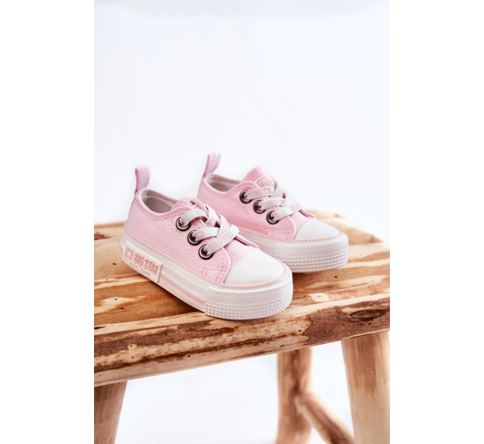 Dziecięce Materiałowe Trampki BIG STAR KK374052 Różowe