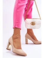 Klasické semiš lodičky Na model 21623329 Podpatku Béžove Elizabeth - Boto Klasické semiš lodičky Na model 21623329 Podpatku Béžove Elizabeth - Boto