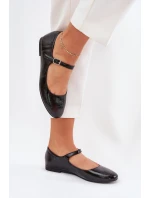 Lakované Baletky S Páskem Černé model 21687377 - Boto