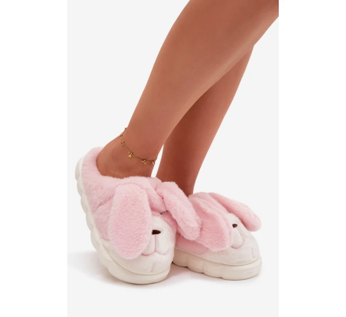 Kožešinové dámské pantofle růžové model 21772462 - Boto Kožešinové dámské pantofle růžové model 21772462 - Boto