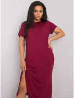 Sukienka RV SK model 21817430 bordowy - FPrice Sukienka RV SK model 21817430 bordowy - FPrice