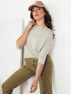 Dámska pruhovaná blúzka APRICALE white FashionStreet RY2480