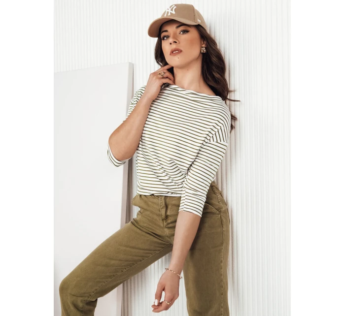 Dámská pruhovaná halenka bílá Dstreet model 21975088 - FashionStreet