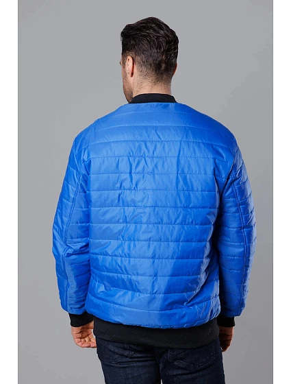 Prošívaná pánská bunda typu "bomber" v chrpové barvě model 18344864 - J.STYLE