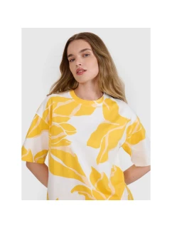 Dámske tričko oversize s potlačou 4F 4FRSS25TTSHF2692-90A