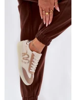 Nízké Dámské Sportovní Boty Z Eko Kůže Béžové model 21685672 - Boto