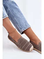 Dámske otvorené espadrilky Textilná khaki Candessa Dámske otvorené espadrilky Textilná khaki Candessa