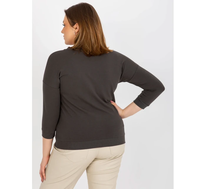 Bluzka RV BZ model 20834472 ciemny khaki - FPrice Bluzka RV BZ model 20834472 ciemny khaki - FPrice