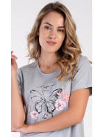 Dámska nočná košeľa s krátkym rukávom Butterfly