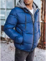 Pánská prošívaná zimní bunda modrá Dstreet model 21963724 - FashionStreet Pánská prošívaná zimní bunda modrá Dstreet model 21963724 - FashionStreet