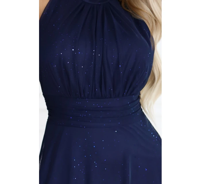 dlouhé šaty s  a střihem námořnická modř model 21418735 - numoco basic