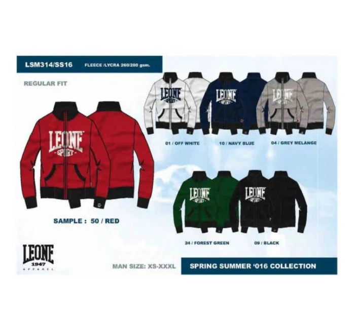 Pánska mikina LEONE LSM314/S16 tmavomodrá "M"