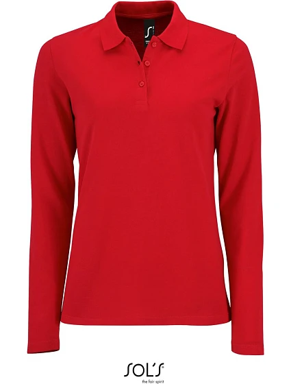 SOL'S Perfect LSL Women Dámske piqué polo s dlhým rukávom 25.2083 červené SOL'S Perfect LSL Women Dámske piqué polo s dlhým rukávom 25.2083 červené
