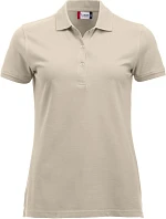Clique Classic Marion S/S Dámske piqué polo z hrubej bavlny 67.8246 svetlo khaki