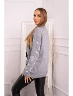 Vianočný sveter so sobom šedý