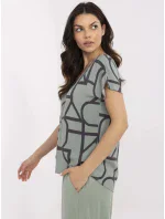 Blúzka D73771M11171D khaki farba