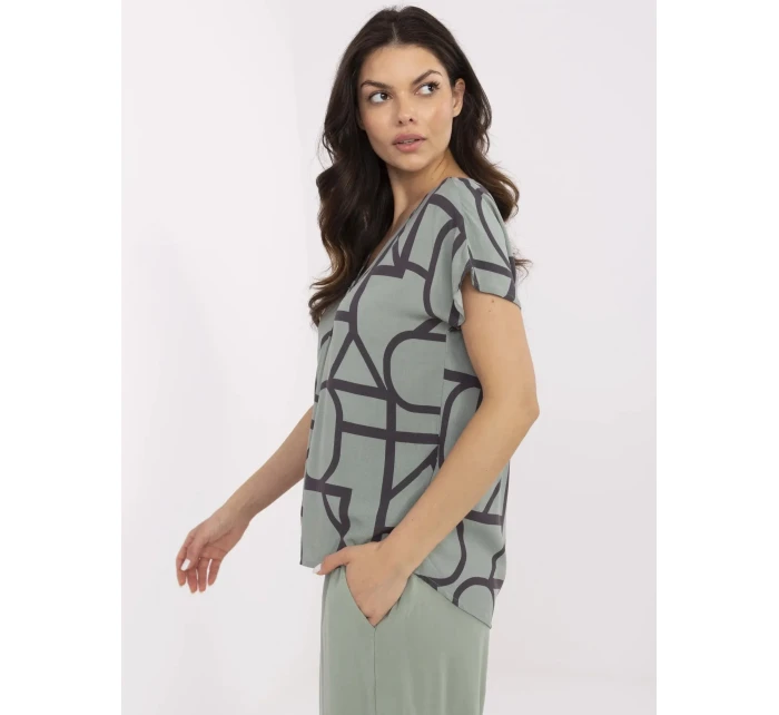 Blúzka D73771M11171D khaki farba